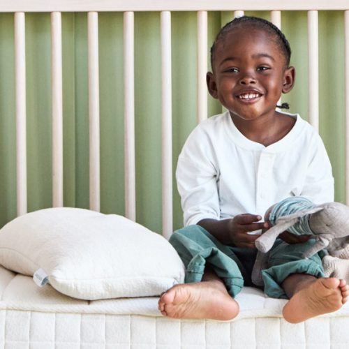 Organic Toddler Pillow | Avocado Green Mattress
