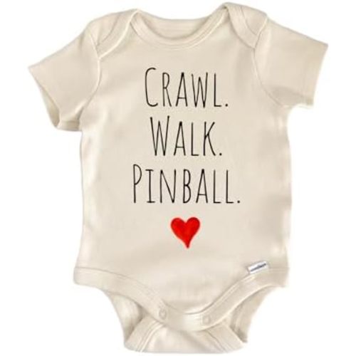 Crawl Walk Pinball - Baby Boy Girl Clothes Bodysuit Funny Cute