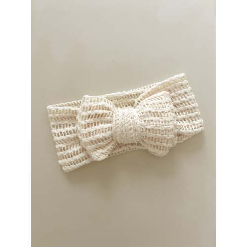 ADELINA KNIT BOW - IVORY