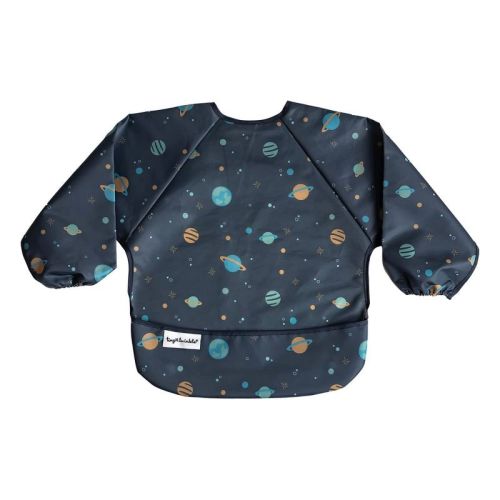 Tiny Twinkle Mess-Proof/Waterproof Long-Sleeve Baby Bib, Machine Washable Smock for Eating