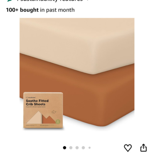 KeaBabies 2-Pack Organic Crib Sheets for Boys, Girls - 52x28 Fitted Crib Mattress Sheet Neutral, Breathable Jersey Cotton Cover for Baby Bed, Toddler Mattress, Soft & Cute Prints (Rust)