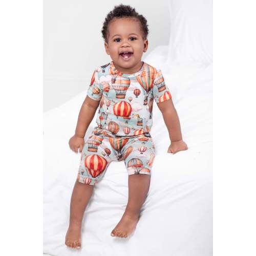 Front Opening Ready Set Romper® Shortie in Catch Me in the Clouds