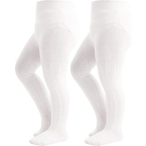 Baby Tights Toddler Cable Knit Leggings 2/3 Pack Cotton Seamless Stockings Pantyhose for Infants Toddlers