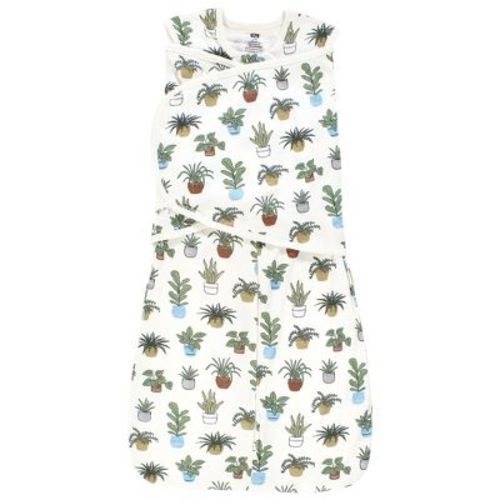 Hudson Baby Infant Girl Convertible Swaddle Sleep Sack, Plants, 3-9 Months
