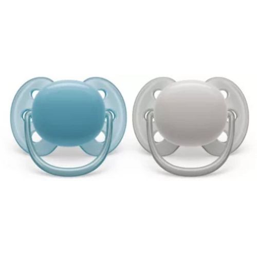 Avent Philips Ultra Soft Pacifier 6-18 Months - Beige/Dawn, Blue/Gray - 2pk