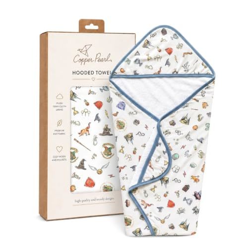 Copper Pearl Hooded Bath Towels Premium Knit/Terry Cloth Baby Towels with Hood, Pockets, and Cool Designs - Great to Gift and Make Bath Time Fun - Baby Bath Towel, Wizarding World™