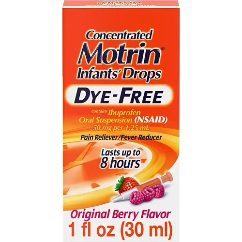 Motrin Infants Concentrated Liquid Medicine Drops with Ibuprofen, Berry, 1 fl. Oz