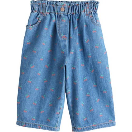 Kids' Cherry Turn Up Wide Leg Jeans, 12-18M