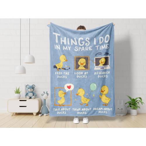 Duckling Blanket Yellow Duck Nursery Decor Gift for Boy Duck Baby Blanket Duck Lover Gift Baby Duck Swaddle Ducky Toddler Birthday Gift
