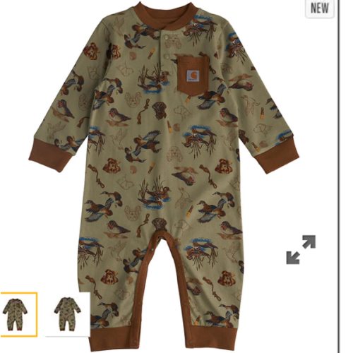 Boys' Long Sleeve Duck Print Coverall (Baby) | Graphics Collection | Carhartt
