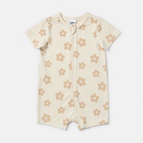 Short Sleeve Zip Romper - Kmart