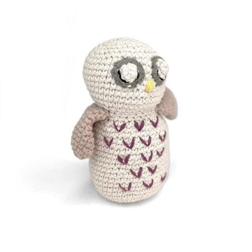 Organic Baby Woodland Owl Rattle