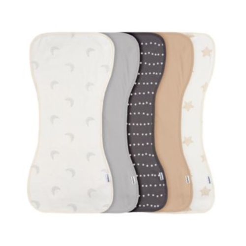 Baby Boys' and Girls' 5-Pack Burpcloths
