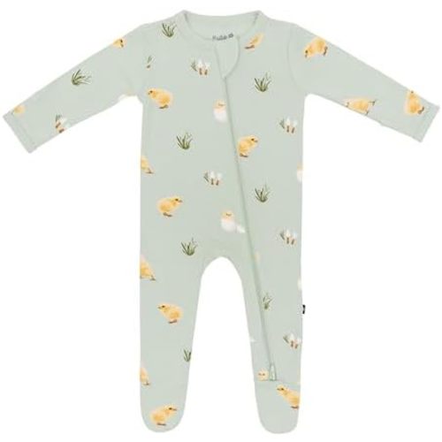 KYTE BABY Unisex Zipper Closure Footies, Rayon Made From Bamboo, 0-24 Months
