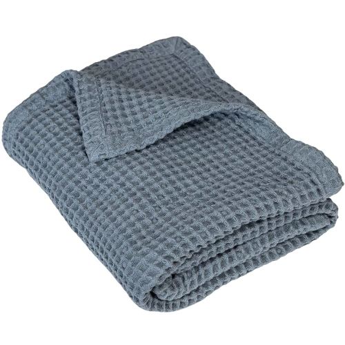 Cotton Gray Waffle Blanket - Lightweight Gender Neutral Baby Crib Blanket - 100% Cotton Extra Large 36"x42" (Gray)