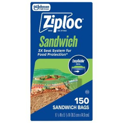 Ziploc Sandwich Bags for School Lunch and Meal Prep - 150ct