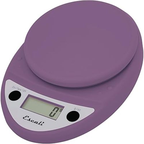 Escali Primo Digital Food Scale Multi-Functional Kitchen Scale and Baking Scale for Precise Weight Measuring and Portion Control, 8.5 x 6 x 1.5 inches, Lavender