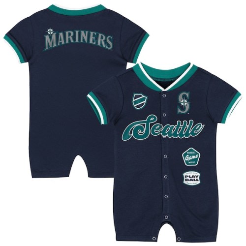 Infant Seattle Mariners Outerstuff Navy Pinch Coverall