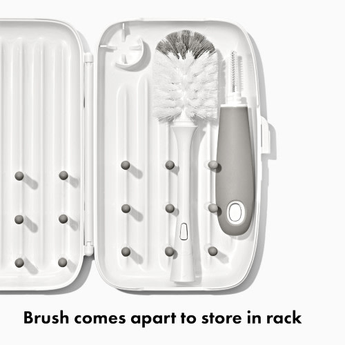 On-The-Go Drying Rack & Bottle Brush - Grey
