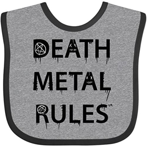 inktastic Death Metal Rules White T-Shirt Baby Bib - Gus Fink Studios