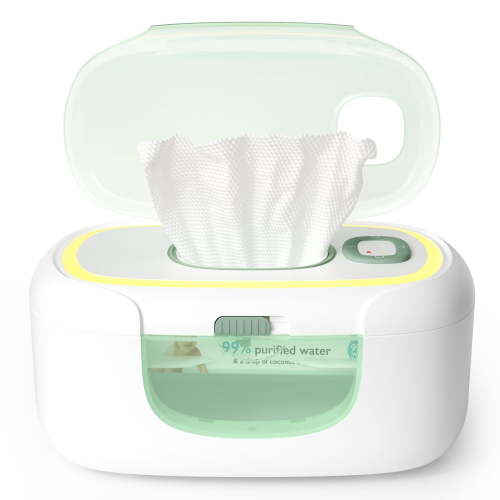 Momcozy New Baby Wipe Warmer, Large Capacity Wipe Dispenser Compatible with 60-80pcs,10-Min Fast Heating,4 Temperature Modes,Innovative Spring Design,Silicone&Top Seals