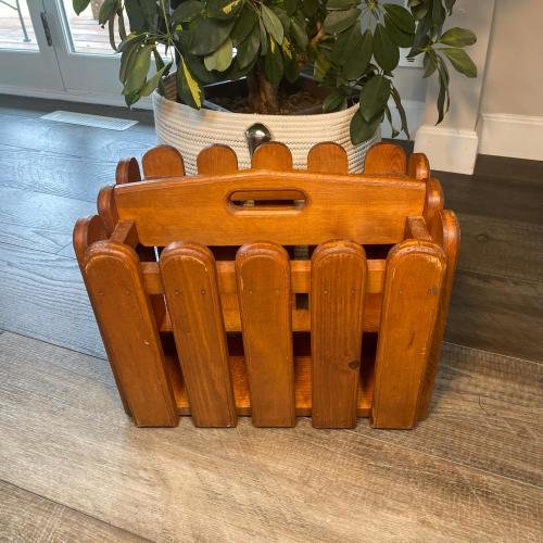Wood Magazine Rack