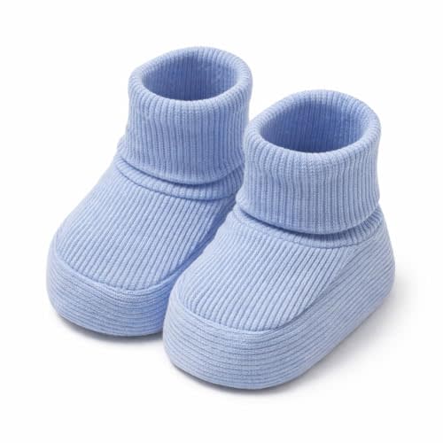 CEOBABY Baby Booties 0–3 Months, Newborn Shoes, Soft Cotton Infant Bootie Socks, Stay-On Baby Shoes for Boys & Girls