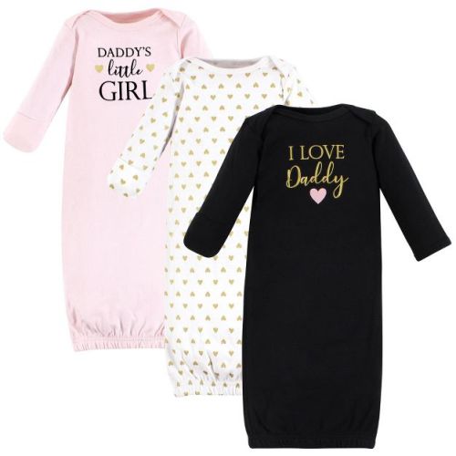 Hudson Baby Infant Girl Cotton Gowns, Girl Daddy