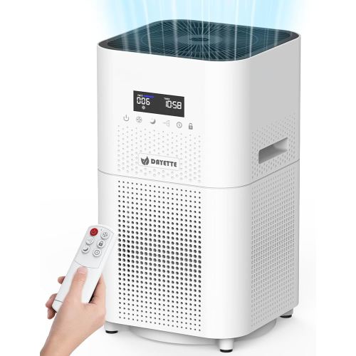 Air Purifiers for Home Large Room up to 3000 Sq Ft, CARD 500 m³/h+ Upgraded H14 Ture Hepa Air Filter, Air Purifier with Air Quality Monitor, 22dB Sleep Mode