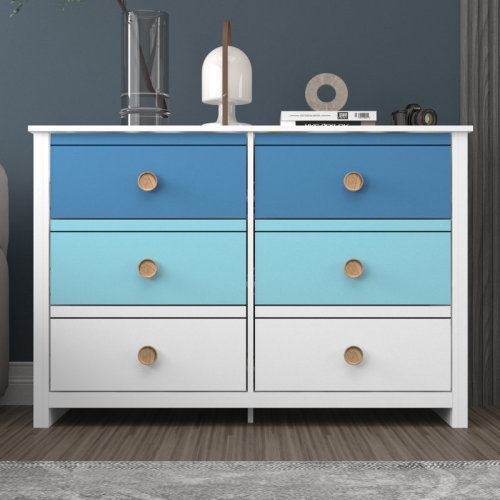 Wade Logan® Bustillo 46.1'' W kids 6 -Drawer Dresser & Reviews | Wayfair