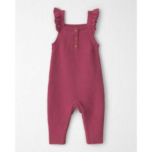 Baby Girl Organic Cotton Sweater Knit Overalls - Little Planet | Carter's