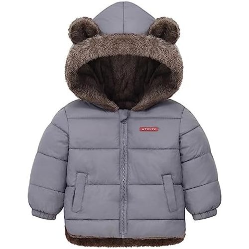 Fairy Baby Infant Baby Winter Coat Cute Teddy Bear Hooded Jacket Warm Fleece Outerwear Windproof Toddler Boys Girl 6M-4T