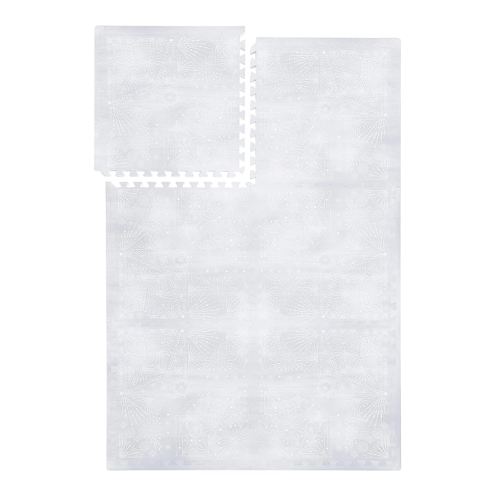 PopsyKosy Premium Exercise & Baby Foam Play Mats - Stylish & Large Non-Toxic Odorless Floor Mat - 6 Tiles - Spacious 6ft x 4ft - Peel-Resistant Reinforced - Soft Thick, Waterproof - Lavender Gray