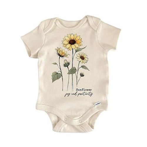 Wildflower Sunflower Newborn Baby Onesie®