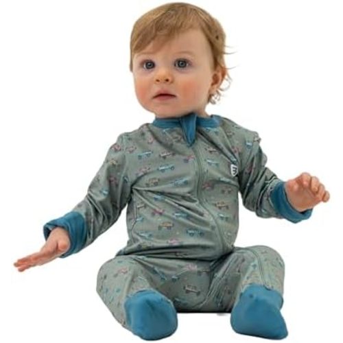 Burlebo Baby Zip Up – Soft Performance Fabric with Fold-Over Cuffs