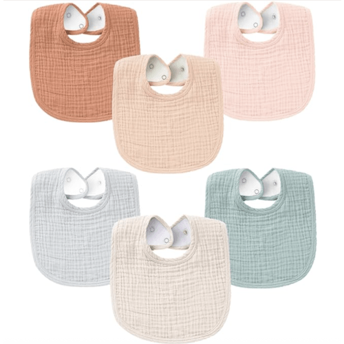 Baby Cotton Bibs 6 Pack