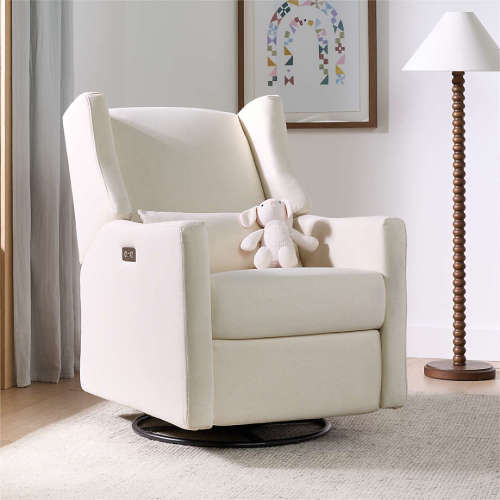Babyletto Kiwi Cream Electronic Swivel Glider Power Recliner Nursery Chair