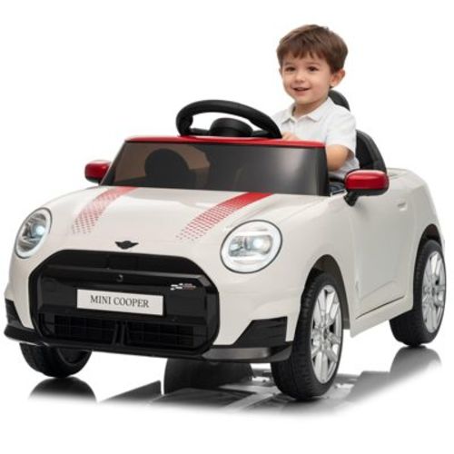 Garvee 12V Licensed BMW MINI Ride-On Car for Kids with Parent Remote, LED Headlights, Horn, Music and 3 Speeds