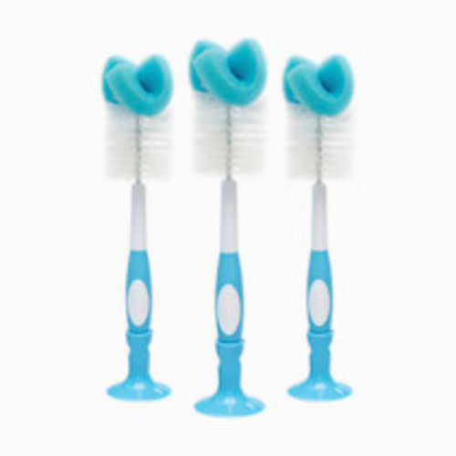 Dr. Brown's Sponge Baby Bottle Cleaning Brush Set - Blue