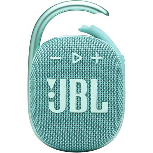 JBL Clip 4, Teal - Portable Bluetooth 5.1 Speaker - Up to 10 Hours of Play - Waterproof & Dust Resistant - Includes Noise & Echo-Canceling Speakerphone