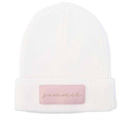 Personalized Baby Name Patch Beanie | Mauve