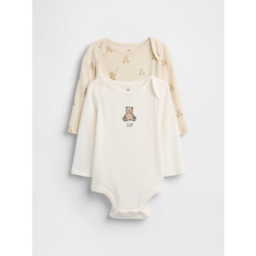 Baby Organic Cotton Brannan Bear Bodysuit (2-Pack)