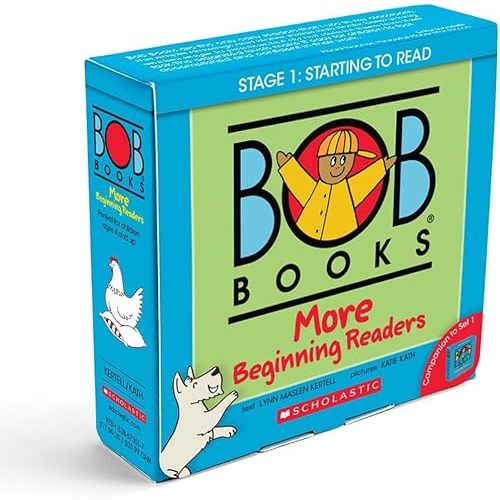 Bob Books - More Beginning Readers Box Set | Phonics, Ages 4 and up, Kindergarten (Stage 1: Starting to Read) Paperback – May 4, 2021