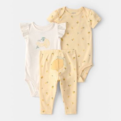 Baby Carter's 3-pc. Lemon Bodysuit & Pant Set