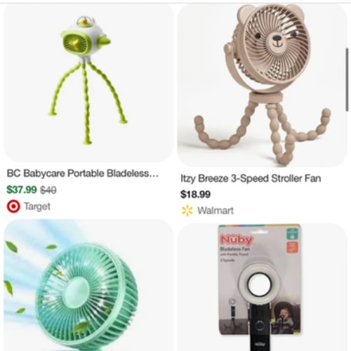 baby fan portable bladeless 8000mah adjustable legs misting - Google Shopping