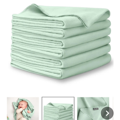 100% Cotton Flannel Receiving Blanket – 6-Pack - Bare Home