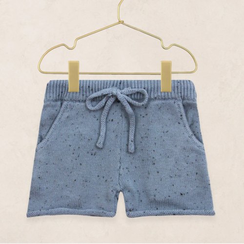 Knit Shorts - Cadet Speckle