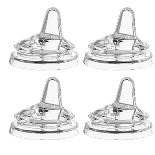 Sippy Spout Nipples for Philips Avent Natural Baby Bottles – Soft Silicone Trainer Nipple for 6M+ Babies, BPA-Free, Spill-Resistant, Pack of 4