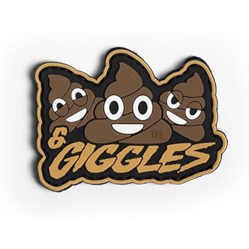 Tactical Baby Gear PVC Morale Patch – Hook-and-Loop Backing for Backpacks, Diaper Bags, EDC & Tactical Gear (Shits and Giggles Patch)