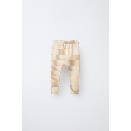 STRIPED LEGGINGS - Ocher | ZARA United States